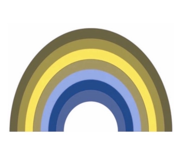Reference appearance of the rainbow under deuteranopia simulation
